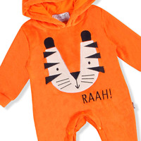 Nouveau-né bébé dessin animé tigre à capuche barboteuses combinaison automne hiver doux bébé garçon fille vêtements Animal salopette infantile bébé combinaison