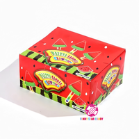 Marque privée Caramelo Sucette Saveur de fruits sucrés Bonbons durs à la pastèque Couleur mélangée Bâton lumineux Sucette