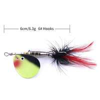 Leurre de pêche pour truite, spinnerbait Roostertail, cuillère, saumon, Pesca, métal, leurre rigide Rooster Tail Spinner, appâts