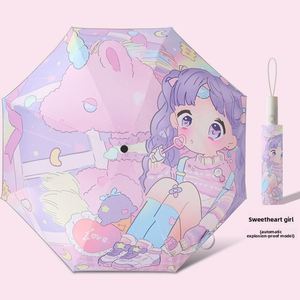 Paraguas para Niños 2025 con Logotipo Personalizado, Lindos Estampados de Dibujos Animados, Paraguas Infantil Manual y Automático de Uso Seguro - Product Image 3