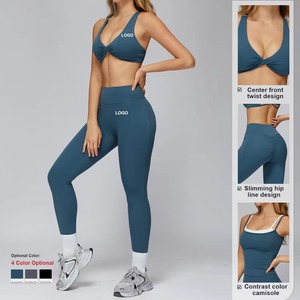 Conjunto de Ropa de Yoga Personalizado de Alta Calidad, Cintura Alta, Ajustado, de Secado Rápido, para Mujer, para Gimnasio y Fitness al Aire Libre - Product Image 2