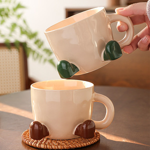 Creative Foot-Shaped <b>Ceramic</b> Mug With Green Feet Cute Cartoon Design For Coffee Tea Gift <b>Cup</b> - Product Image 3