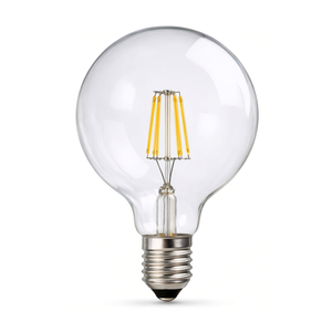 Bombilla LED Globo de 6W E27, Luz Decorativa de Globo de 95mm, Diseño de Filamento de Vidrio Transparente - Product Image 2