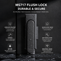 Serrures de panneau d'armoire industrielle dissimulées en alliage de zinc de haute qualité ShengHong Ms717, vente en gros pour fabricants, grade ANSI 1, 2 clés, noir