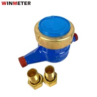 Medidor de Agua Mecánico de Hierro Fundido Multijet DN15 de 1/2 Pulgada, Impermeable IP68, Económico, para Uso Doméstico y Residencial