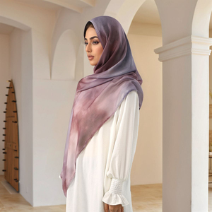 Nouvel arrivage : <span class=keywords><strong>Foulard</strong></span> musulman pour <span class=keywords><strong>femme</strong></span> de Malaisie, grande taille, châle imprimé floral aquarelle, en coton, lin et modal, hijab 180*70cm - Product Image 5