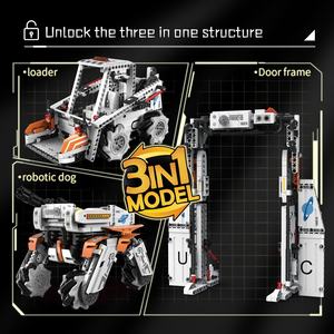 K96136 Robot Chien Technique Intelligent STEM, Chargeur à Fourche, Cadre de <span class=keywords><strong>Porte</strong></span>, Télécommande par Application, Briques DIY, Jeux de Construction - Product Image 3
