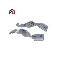Charnière en acier au carbone en forme de C, anti-sismique, support en H, connecteur fixe réglable, plaqué zinc, marque Fengchen, spécification B*5mm