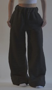 European and American Women's <strong>Pants</strong> Winter Warm <strong>Wool</strong> <strong>Pants</strong> Casual Wide Drawstring Street Women's Clothing Designer Customization - Product Image 5