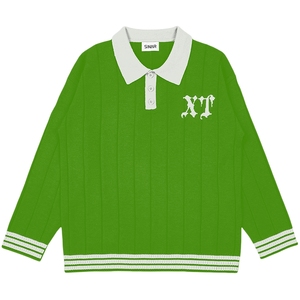 Biểu Tượng Tùy Chỉnh Người Đàn Ông Áo Len Mùa Đông Giản Dị Jacquard Thư Hàng Dệt Kim Lỏng Áo Thun Sườn Jumper Đan Polo Áo Sơ Mi Dệt Kim Áo Len Cho Nam Giới - Product Image 4