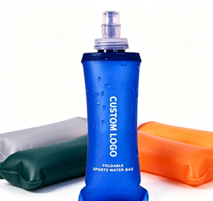Botella de Agua Plegable de TPU Suave con Material de Grado Alimenticio, Logotipo Personalizado Impreso, para Deportes al Aire Libre, Maratón, Correr, Hidratación - Product Image 1