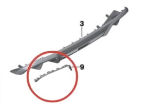 Embellecedor de parachoques trasero azul (izquierda/derecha) para <span class=keywords><strong>BMW</strong></span> Serie <span class=keywords><strong>4</strong></span> G26 BEV, OE Compatible con 51125A09523 (izquierda) y 51125A09524 (derecha) - Product Image 4