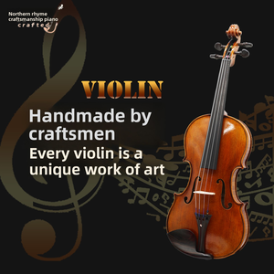 Violon d'étudiant artisanal CHENTUO CT1.62, best-seller, table en épicéa massif, fond/côtés en érable, touche en ébène, archet en bois, Chine - Product Image 2