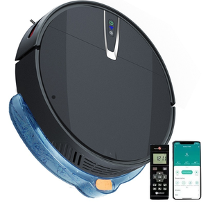 4400mAh Tự động nạp tiền nhựa Robot Máy hút bụi cho xe 3500PA hút điện Con quay hồi chuyển hướng Wifi hoạt động Alexa - Product Image 1