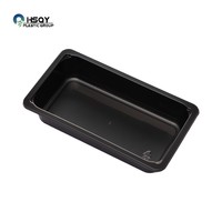 Barquette alimentaire jetable pour avion, compatible four et micro-ondes, en CPET thermoformé