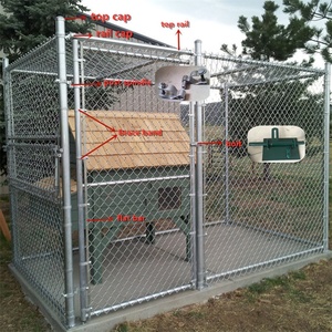 Gabbie per cani di grandi dimensioni in acciaio inossidabile per canile per cani pesanti in vendita - Product Image 3