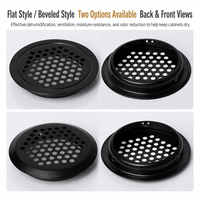 Grille de ventilation ronde en acier inoxydable pour armoire, couvercle de ventilation anti-humidité en maille pour armoire à chaussures, placard, meuble
