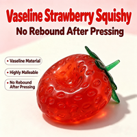Jouet sensoriel souple en gelée cristalline Vaseline Squishy Fraise, anti-stress, cadeau pour enfants, vente en gros