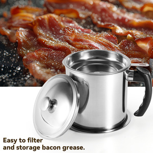 Stainless Steel Beverage <b>Container</b> with Fine Mesh Strainer & Cover 1-2L Capacity Dishwasher Safe Party Use - Product Image 3