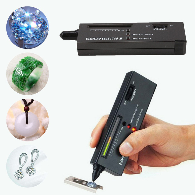 Diamond Gems Tester Pen Portable Gemstone Selector Tool LED Indicator Accurate Reliable Jewelry Test Tool