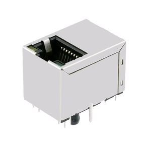 Giá Đầu Nối <span class=keywords><strong>RJ45</strong></span> Giắc Cắm PCB Cái Mô-đun Dọc RJ 45 Cổng Đơn Ethernet Với 180 Độ - Product Image 4