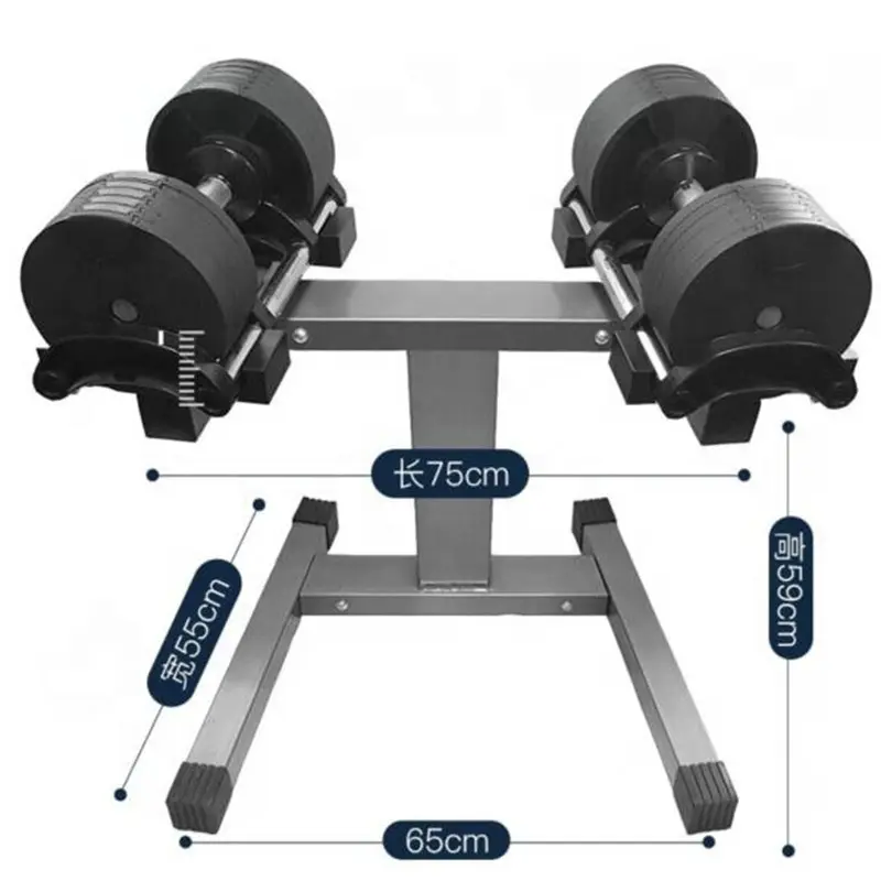 Cheap 24kg 36kg 40kg Adjustable Dumbbell Weight Lifting Dumbbells Gym Set 2kg Increments 32kg With Stand Trade 36kg 2kg 40 lbs