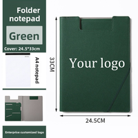 Fournitures de bureau personnalisées papeterie A4 pour documents, multi-emplacements pour cartes, dossier en cuir pour portefeuille