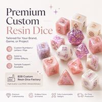 Dés personnalisés haut de gamme en résine 16MM 19MM 20MM pour jeux de société – Vente directe usine