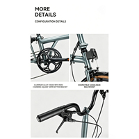 Vélo pliable compact de 16 pouces à trois plis avec 7 vitesses, cadre en acier au chrome-molybdène, vélo adulte portable pour les trajets urbains et les voyages