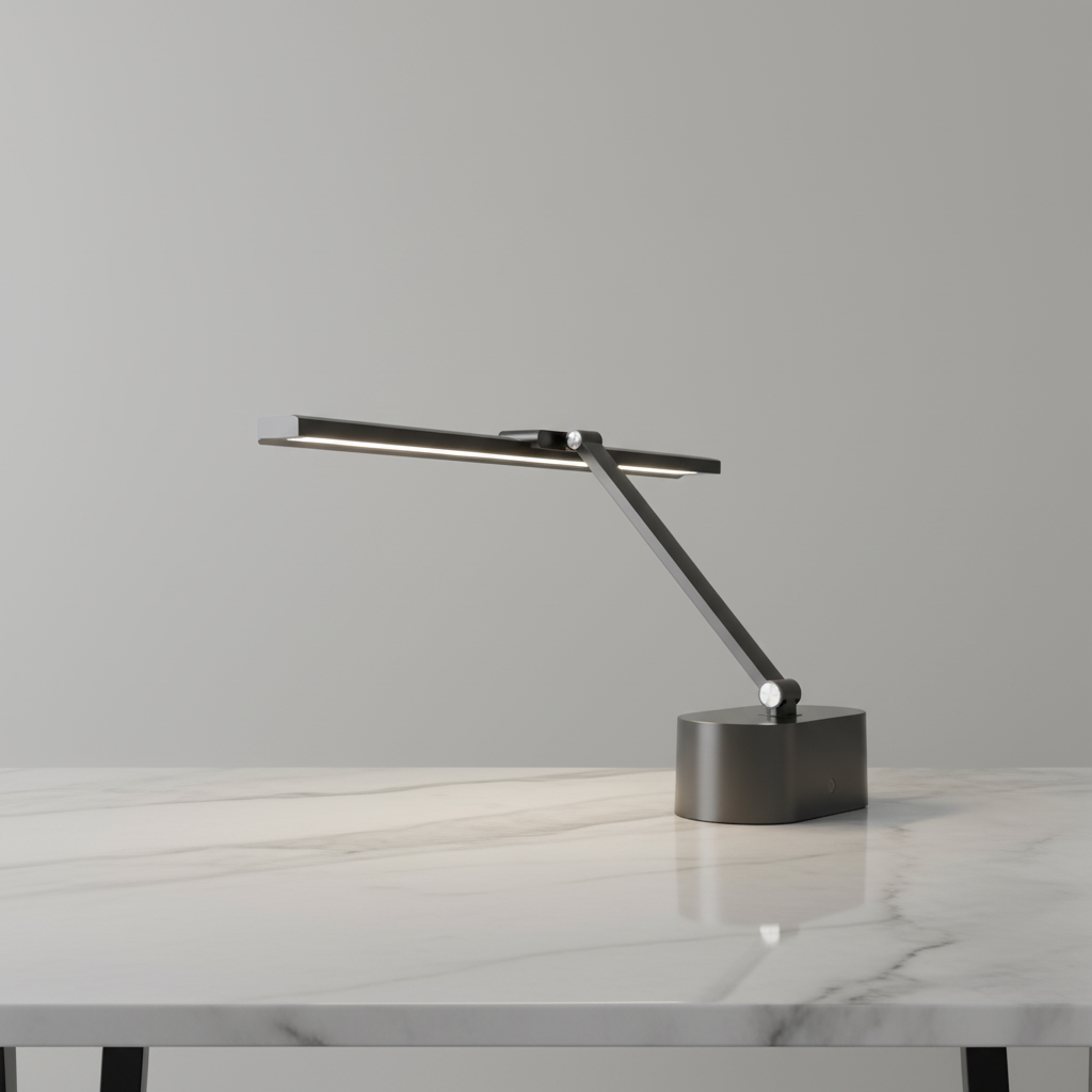 Ultra-Bright 24W LED Desk Lamp Black Finish Professional Task Light High CRI 95 Slide Dimmable Reading Lamp with Timer