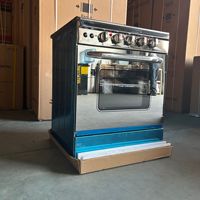 Cuisinière à 4 brûleurs électriques avec four intégré en acier inoxydable, fonctionnement indépendant