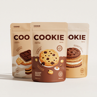 Sacs d'emballage individuels pour biscuits, en plastique laminé de qualité alimentaire, transparents, thermoscellables, avec impression personnalisée