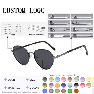 Gafas de Sol Ovaladas con Montura Metálica Completa, Lentes Degradadas, 100% Protección UV, Unisex, Casuales, para Adultos - Product Image 3