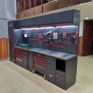 Banc de travail combiné en métal de 52 cm de profondeur, multifonctionnel, grand espace de rangement, poste de travail pour l'entretien des véhicules - Product Image 2