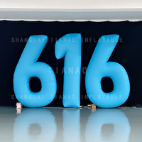 Numéro gonflable numéro gonflable 6 1 6 numéro gonflable avec lumière LED pour la publicité des événements de fête de décoration