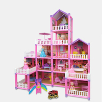 Vente en gros de jouets de luxe bon marché pour filles maison de jeu meubles grand bricolage villa costume jouet maisons de poupées