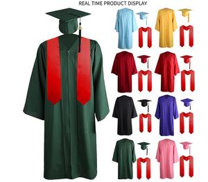 Toga y Birrete de Graduación Negros para Adultos al por Mayor con Borla 2026, Uniforme Escolar, Togas y Birretes de Graduación - Product Image 6