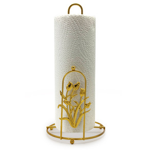 Nouveau support de papier essuie-tout en métal pour comptoir, distributeur de papier essuie-tout simple à déchirer, support de rouleau de papier de <span class=keywords><strong>cuisine</strong></span> en fil métallique - Product Image 2