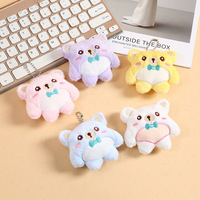 Nouveau style en alliage de zinc, broche pendentif et porte-clés pour sac à dos, motif personnage de dessin animé Ours en peluche, petit article pour couple