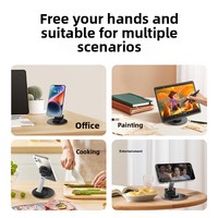 Support magnétique pour téléphone portable réglable en hauteur de 3 à 16,8 cm, rotation à 360 degrés, pour une utilisation pratique sur tablette, support de bureau