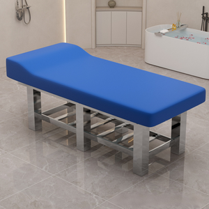 Table de massage moderne rembourrée, canapé de thérapie avec cadre en acier inoxydable pour spa, salon, clinique - Product Image 5