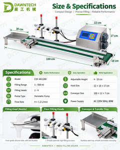 Máquina Automática de Llenado de Líquidos, Llenadora de Botellas para Perfume, Tinta, Aceite Esencial, Agua y Otros Líquidos de Baja Viscosidad - Product Image 2