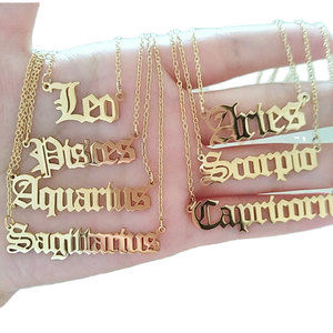 Nuova Collana Personalizzata Coreana 2026 con Nome e Lettera, Gioielli Placcati Oro con Ciondolo a Catena <span class=keywords><strong>per</strong></span> Donne - Product Image 1