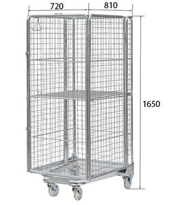 Chariot à <span class=keywords><strong>cage</strong></span> en acier de roulement pliable de logistique industrielle d'approvisionnement d'usine pour le stockage et la protection logistiques d'entrepôt - Product Image 5
