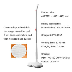 Electrodomésticos <span class=keywords><strong>de</strong></span> Limpieza, Mopa Eléctrica Giratoria Inteligente para Limpieza <span class=keywords><strong>de</strong></span> Pisos Interiores, Fácil <span class=keywords><strong>de</strong></span> Usar, Cubo <span class=keywords><strong>de</strong></span> Fregona, Mopa Fregadora - Product Image 2