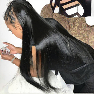ผมต่อแบบ Remy แท้จากบราซิล ชนิดปิดหน้าผากด้วยเชือกผูก ขนาด 4x4 13x4 6x6 ผมตรง สำหรับใช้ในร้านเสริมสวย - Product Image 3