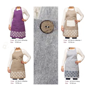 Tabliers de cuisine 100% coton égyptien, ajustement réglable, grandes poches pour ustensiles, approvisionnement en gros, en stock en Égypte, délai de livraison d'échantillons de 7 jours - Product Image 2