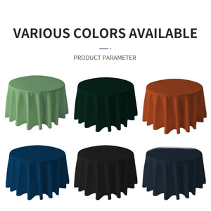 All'ingrosso 120 pollici tovaglia di lusso in poliestere personalizzato bianco solido per feste matrimoni banchetti eventi - Product Image 2