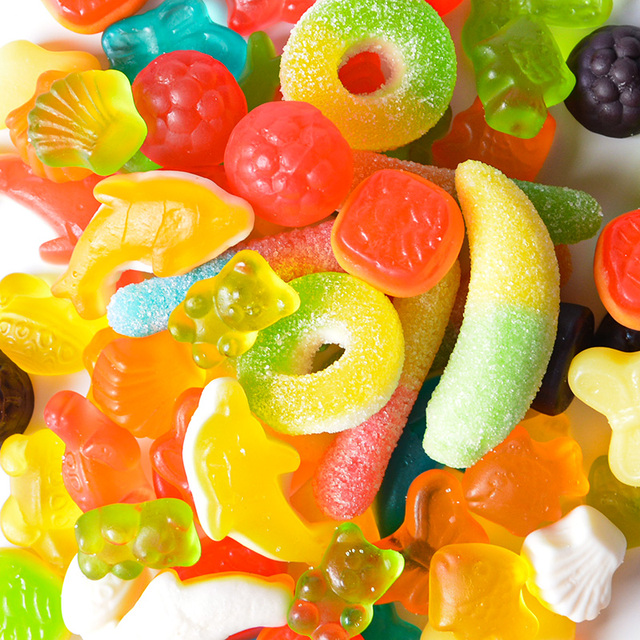 Wholesale Bulk Fruity Flavored Sugar Coated Gummy Candy Halal Mixed Fruit Chewy Soft Jelly Supplying Chewy Sweet Jellies