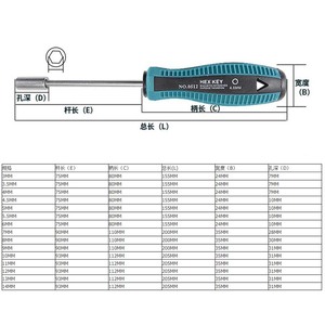 Destornillador de vaso hexagonal Herramienta de mano de varilla flexible industrial para destornillador de abrazadera de tuerca de <span class=keywords><strong>perno</strong></span> hexagonal - Product Image 2